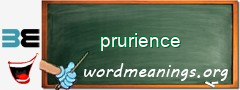 WordMeaning blackboard for prurience